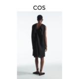 COS Женская повседневная версия раунд -защита новых платьев Black 2024 Summer New Product 1231039001