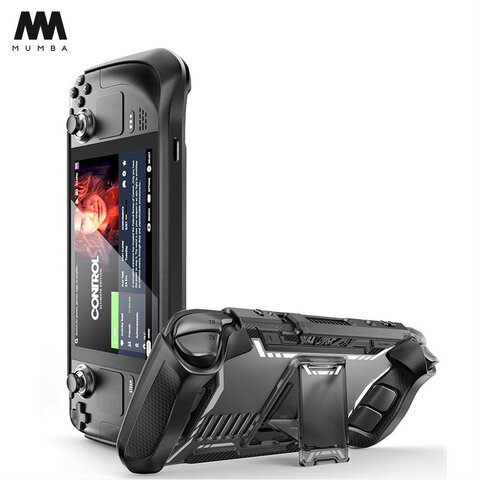 SUPCASE UB Pro Steam Deck : Black/Gray Silicone, Kickstand, Grips iPhone Case