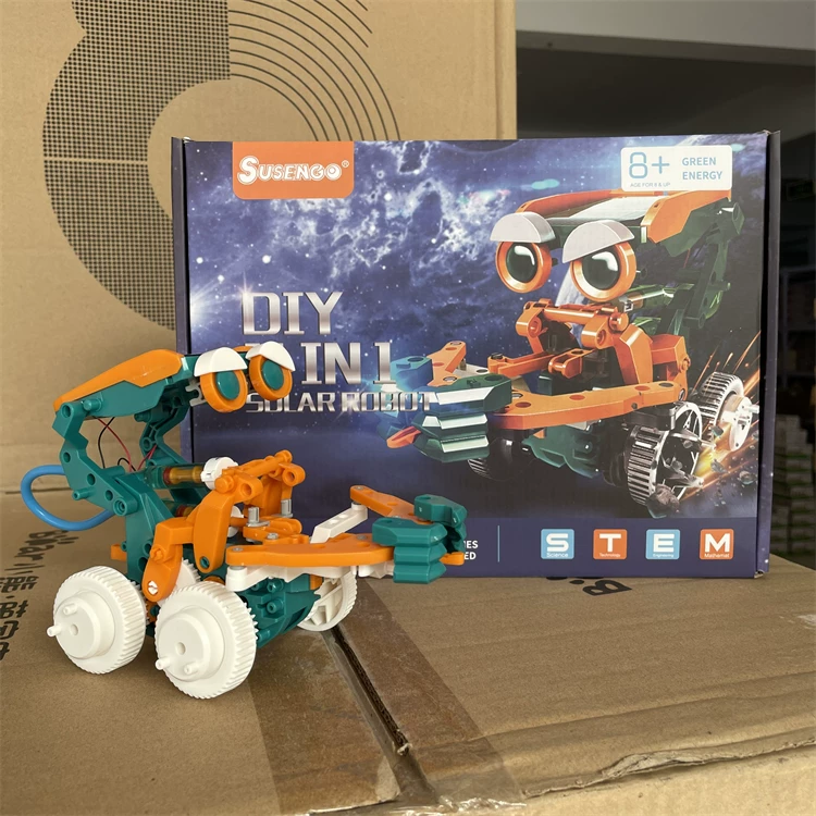 Toy solar-powered, constructor, robot, DIY