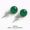 Green Agate Ball Pure Silver Anti Allergy