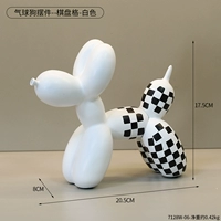 Украшение для собаки из воздушных шаров — шахматная доска, белый цвет