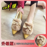 Зимняя обувь, флисовые туфли с бантиком, коллекция 2023