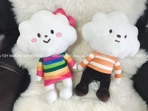 Японская мультяшная радужная плюшевая кукла, облако