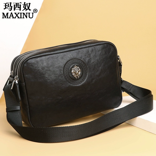 Мужская сумка на одно плечо, сумка через плечо, кожаная портативная небольшая сумка, из натуральной кожи