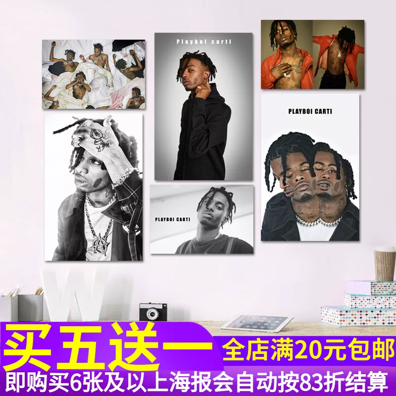 Постер Playboi Carti - Cash Carti - Atlanta хип-хоп, наклейка на стену