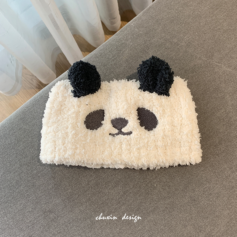 Fascia per capelli in peluche per lavare il viso, fascia larga per capelli con panda carino, fascia per capelli con pressione, fascia per capelli Yuezi_voghion.com