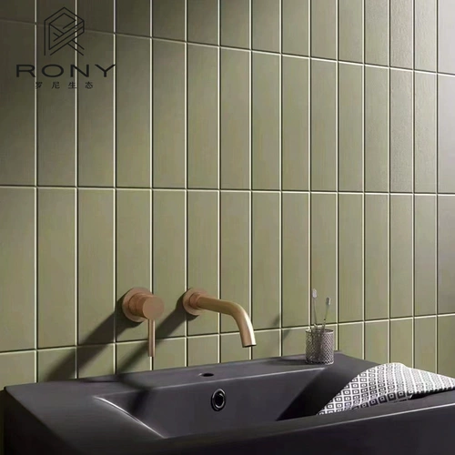 Ронни Нордич легкие роскошные туалетная плитка ретро кухонные настенные кирпичи оливковая зеленая барка кирпичная кирпичная кирпич ручной работы ручной работы