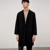 Зимнее шерстяное двусторонное шерстяное пальто для мальчиков, длинный костюм