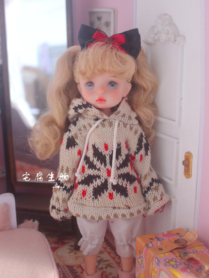 taobao agent Knitted sweatshirt, doll, clothing, scale 1:6