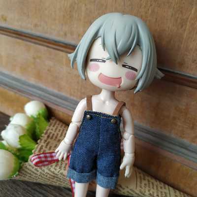 taobao agent Doll, jeans, denim cute suspenders, small clothing