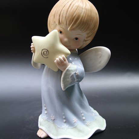 lladro西班牙雅致瓷偶 星星小天使