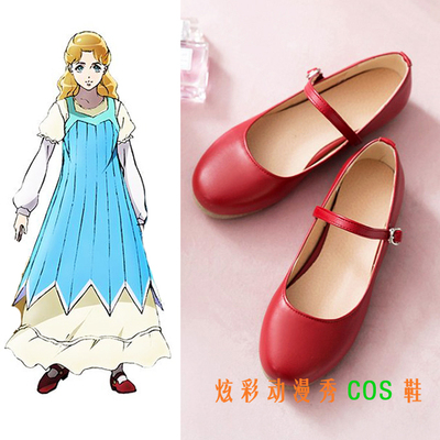 taobao agent Jojo's Wonderful Adventure Sixth Stone Sea Erina Ban Drudu COSPLAY Shoes Jiu Red Single Shoes