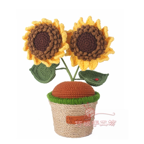 Шерстяные ткацкие цветы для подсолнечника в костюме учителя подарки подарок подарок симуляция цветочные дома качание продукты