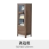 Weisha phong cách Nhật Bản tinh khiết tủ gỗ sồi gỗ sồi kết hợp tủ bên tủ rượu đơn giản tủ phòng khách trưng bày tủ khóa - Buồng
