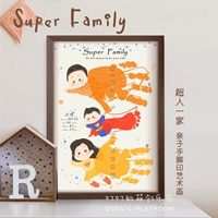 Оригинальные памятные отпечатки рук из натурального дерева, Супермен, «сделай сам», подарок на день рождения