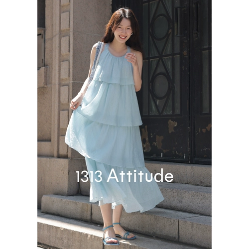 1313 Multi -Layer Heavy -Duty Юбка юбка!Baby Blue 66%Sky Skin Skirt Snaping Summer Look