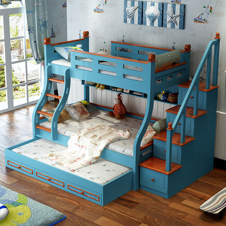 【儿童高低床】_多功能儿童高低床图片_地中海儿童高低床价格_搭配分