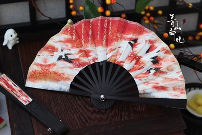 taobao agent [Qingshan to the evening] Uncle size folding fan four inch spot