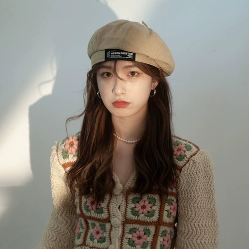 Черный японский берет, универсальный ретро пластырь