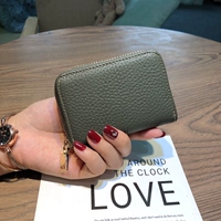 Темно -зеленый 9 -карт слоты + 2 слота смены настоящая кожа