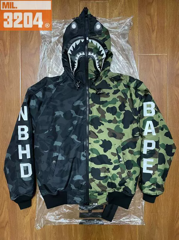 现货NEIGHBORHOOD x BAPE NHBP.N-2B/N-JKT NBHD 联名鲨鱼夹克-Taobao