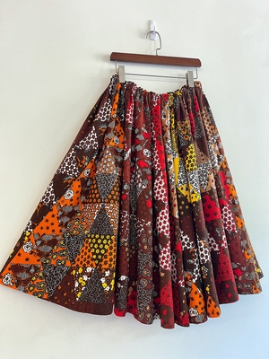 taobao agent Dadi color art color matching pattern large skirt skirt /umbrella skirt handmade loose waist flaws special offer