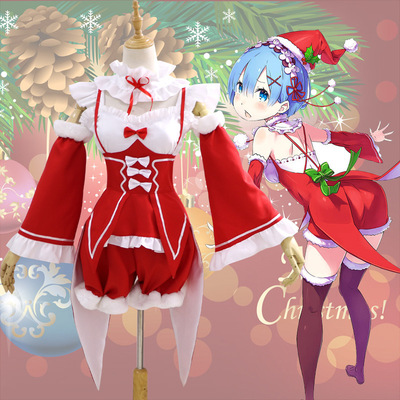 taobao agent Lolita Christmas Rem maid costume cos clothes anime large size cute Remram suit sexy Christmas costume