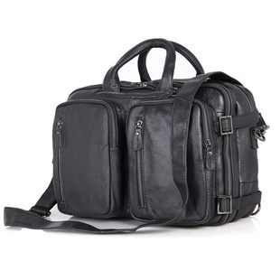 Retro leather one-shoulder bag, backpack, laptop, genuine leather, business version