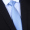 （手打-要打结）8cm真丝L12蓝领带