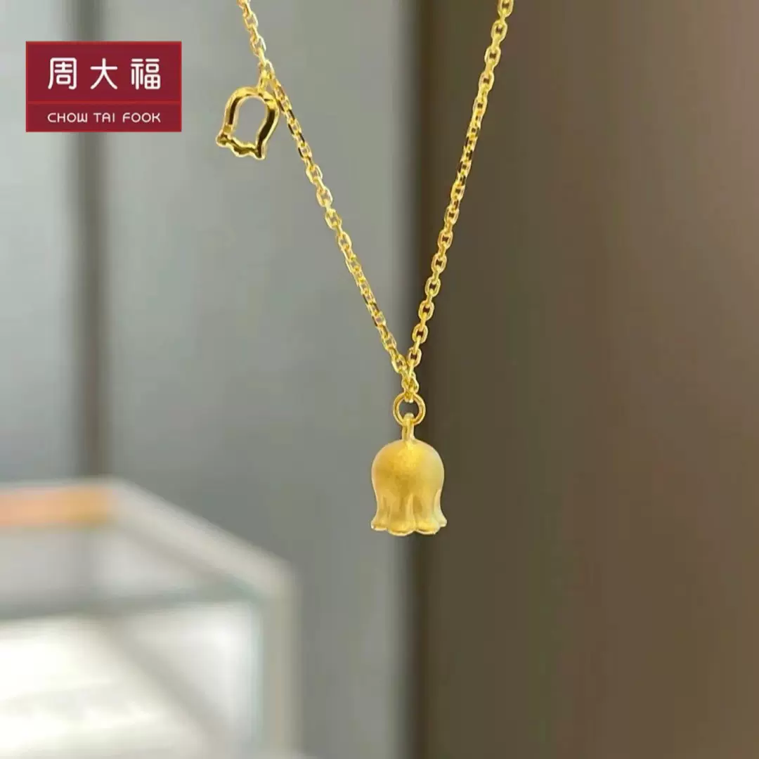 周大福国内代购传承如来敦煌大佛禅心佛像黄金999足金吊坠F221857-Taobao