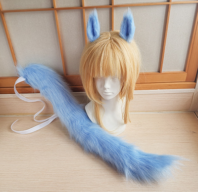 taobao agent Horse racing girl Bai Aldan cos ears and ponytail customization