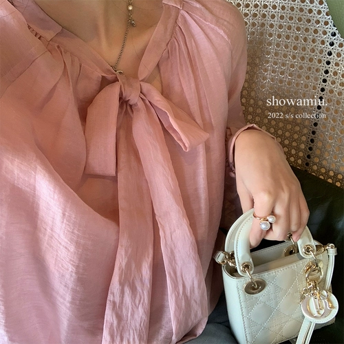 Showamiu Teng Yujia/Рубашка Annie's Heart Clear и нежные пузырьковые рукава ~ Светлый стиль старшей сестры!