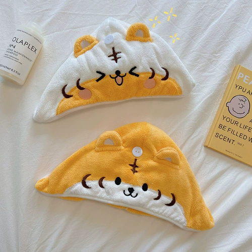 Мультяшное полотенце для волос, быстросохнущая шапочка для душа, платок, хорошо впитывает воду, увеличенная толщина