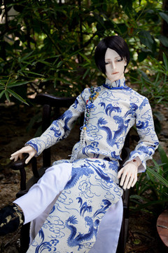 taobao agent {Stacy's pink ocean} BJD baby uncle, three -point four -point costume cheongsam/flag, Yaoguang