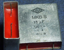 Античный алюминиевый корпус WIMA конденсатор (серия MKB) 15U 120V 15UF