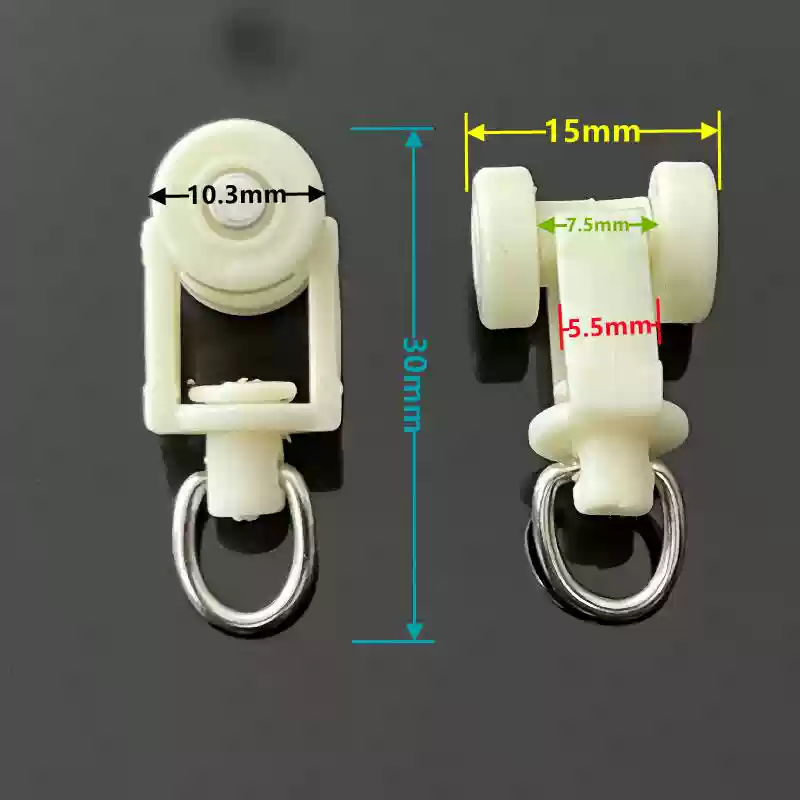 20 Pcs Rouleau De Rail Rideau Roulettes Pour Rideaux Rouleaux À Système