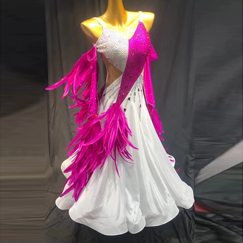 Импортный костюм из жемчуга для танцевального шоу, длинная юбка