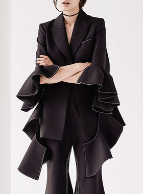chicyou 高端定制 一字领露肩金扣设计感西装外套 重磅推荐!自留