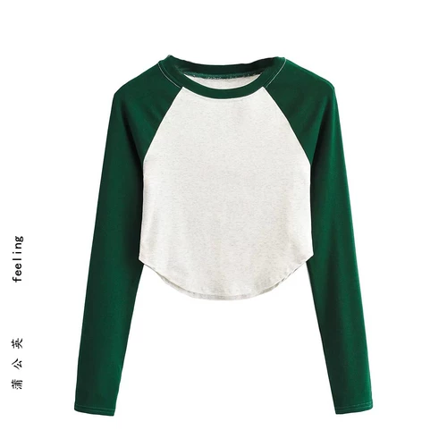 Летний короткий базовый лонгслив, европейский стиль