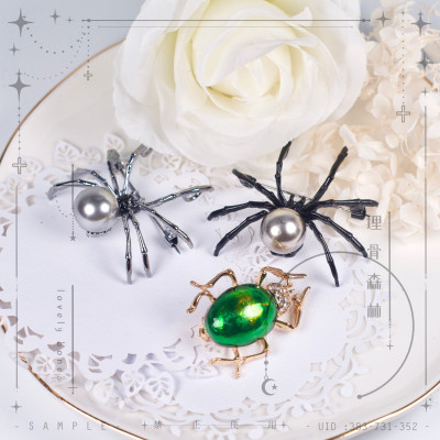 taobao agent 【Buried forest】Personal spider brooch, Harajuku Diablo Pearl