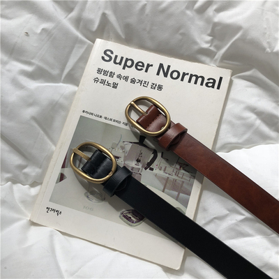 taobao agent The small circle buckle retro thin belt belt is always needed, the waist belt, Korean resumer with decorative women