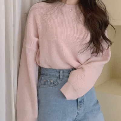 taobao agent Strawberry, sweater, retro knitted scarf, long-sleeve