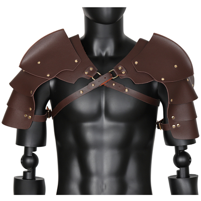 taobao agent Middle Ages retro multi -layer PU leather rivet shoulder stage performance props armor armor shoulder armor Renaissance