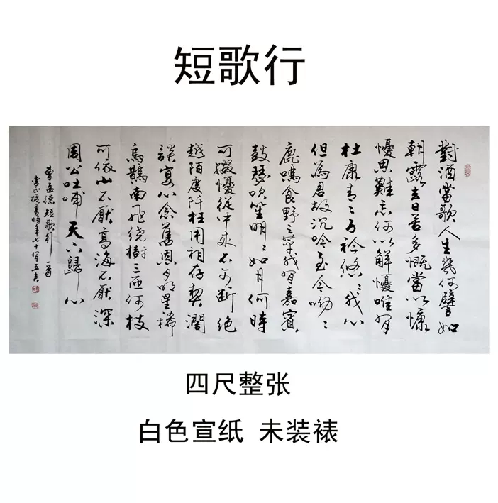 春有百花 真迹四尺行书团扇精品书法作品书房客厅公司办公室书法