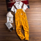 Комбинезон в стиле хип-хоп, штаны подходит для мужчин и женщин, подходит для подростков, свободный прямой крой, эффект подтяжки