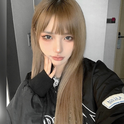 taobao agent Wig, fashionable bangs, cute straight hair, 2022 collection