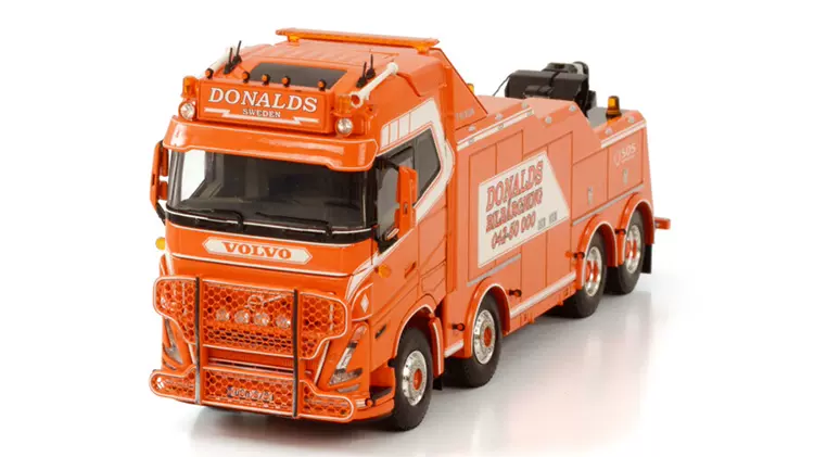 WSI 1:50 Volvo 4x2 鹅颈低板拖车合金车模Pedersen 01-3473-Taobao