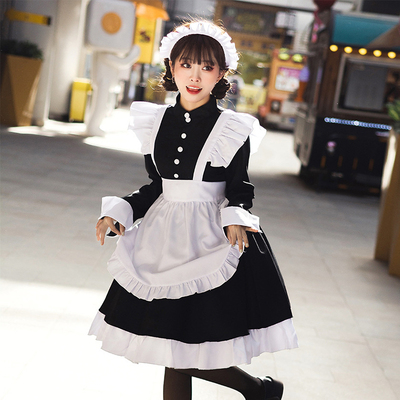 taobao agent Black and white dress, cosplay, Lolita style
