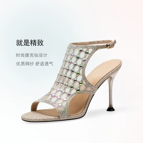 Сетчатые сандалии, летняя обувь на высоком каблуке, коллекция 2022