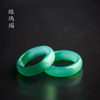 Кольцо агата (зеленое) 18-19 мм*1 цвет цвета немного другой случайная доставка